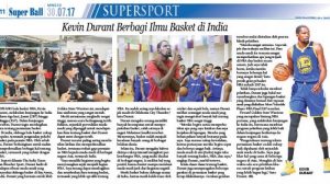 Kevin duran berbagi ilmu basket di india